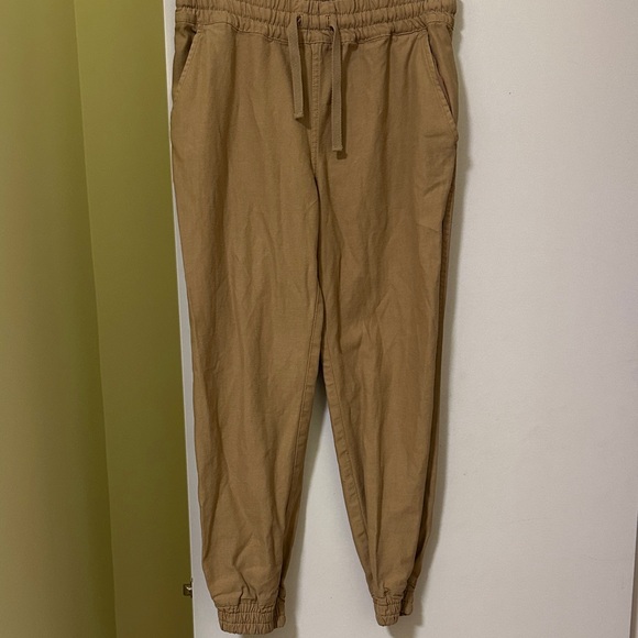 TNA Pants - TNA Tan Jogger Pants with Drawstring Waist